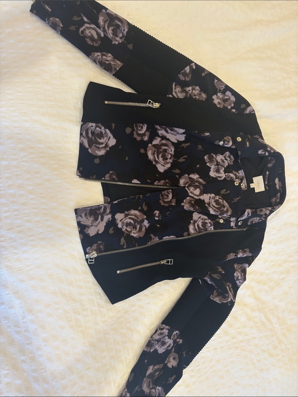 Wilfred Montesson Jacket size M with Purple Rose Print